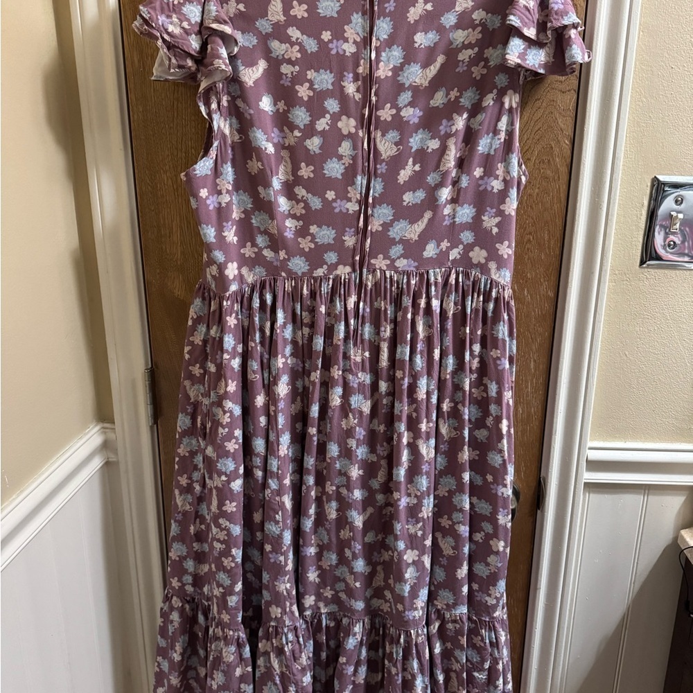 Her Universe Disney Princess Floral Sidekicks Allover Print Dress Purple Size 2 - Picture 11 of 14
